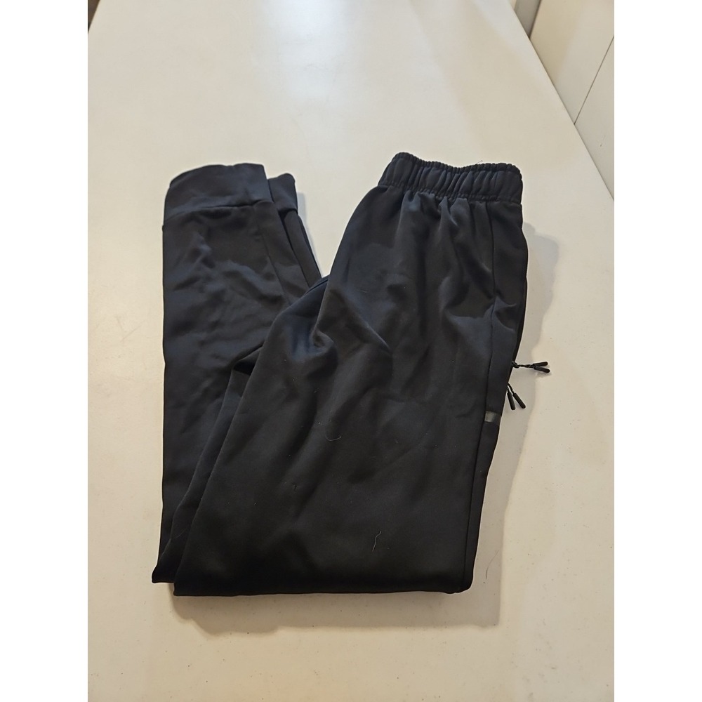etonic Black‎ Jogger Pants Men's Small Tapered Leg Stretch Zip Pockets (A1264)